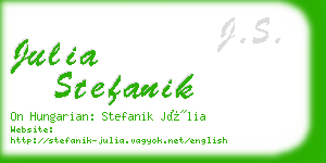 julia stefanik business card